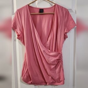 Crossover Women's Pink Shirt top